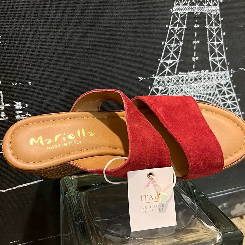 Mariella Sandals Made in Italy 🇮🇹 Genuine Leather (Suede) - Picture 5 of 15